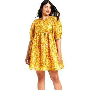 COPY - Kika Vagras Babydoll Flora Puff Sleeve Dress